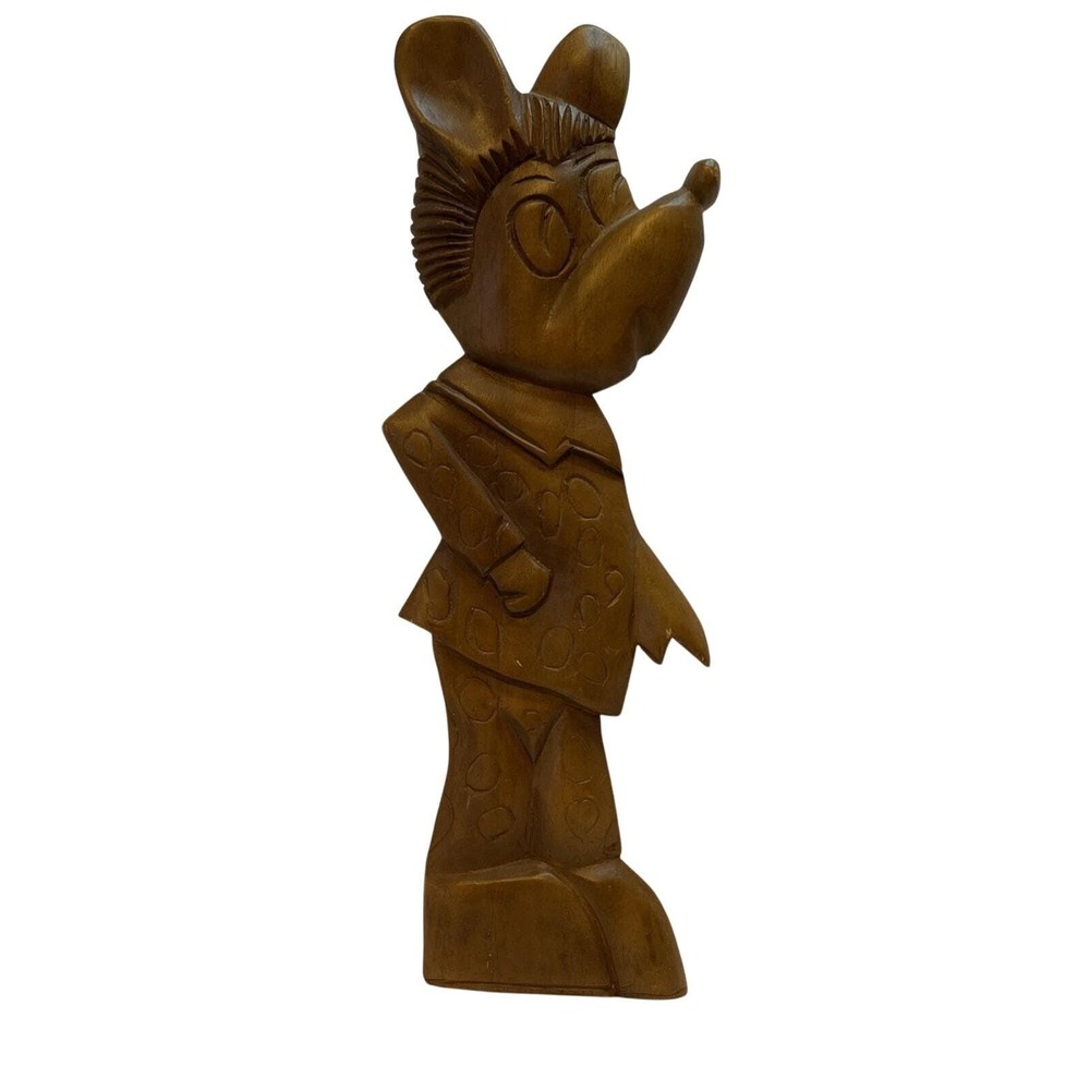 Vintage Disney Mickey Mouse Wood Wall Plaque Carved Figurine 15 Inch